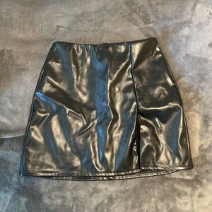 lucy in the sky leather skirt